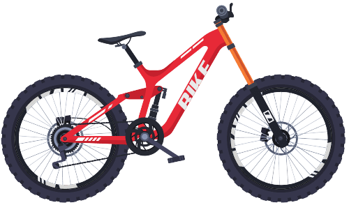 Red Fat Bike Vector Image - District Bicycle Co.